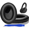 Link Dream Cuscinetti Auricolari di Ricambio per Sony WH-1000XM4 (WH1000XM4) Over-Ear Cuffie, Padiglioni Cuffie con Memory Foam ad Alta Densità per Isolamento del Rumore, Nero