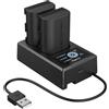 SMALLRIG Kit Caricabatterie Doppio LP-E6P 2520mAh - 5409 | display LCD per CANON per EOS R5 Mark II, ricarica rapida a doppio slot, batteria da 2520 mAh