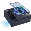 ISDT LIMETA MD200X - Stazione di ricarica USB C da 200 W: 140 W PD3.1 blocco di ricarica rapida per iPhone 17/17 Pro, caricabatterie rapido da tavolo 5 in 1 con MagSafe e display LCD (100-240 V)