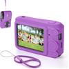 IJYHZKE Custodia in silicone per fotocamera, compatibile con fotocamera digitale Kodak PIXPRO FZ45, antiurto, antiscivolo, con cinturino da polso, ritagli precisi, antipolvere e antigraffio (viola)
