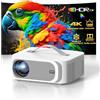 Lisowod Videoproiettore 4K【App integrata/Dolby Audio】 1080P Nativo Proiettore Video, WiFi6, Bluetooth Lisowod Retroproiettore portatile per Home Theater