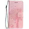 Fatcatparadise Cover Compatibile LG K20 2019 [con Pellicola in Vetro Temperato], Retro Flip Custodia Pelle PU e TPU Silicone con Funzione Supporto Chiusura Magnetica (Oro Rosa)
