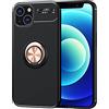 SORAKA Cover per iPhone 14 con anello,Custodia in TPU Morbido Custodia iPhone 13 Ultrasottile con piastra metallica per Supporto Auto Smartphone Magnetico