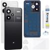 Enkeig Vetro Posteriore per Xiaomi Redmi Note 13 Pro+ Plus, Nero