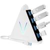 JoyReken 4-Port USB 3.0 Hub, FlyingVHUB Vertical Data USB Hub with 2 ft Extended Cable, for Mac, PC, Xbox One, PS4, PS5, iMac, Surface Pro, XPS, Laptop, Desktop, Flash Drive, Mobile HDD