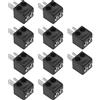 EMSea 10pcs Spina DIN a 2 Pin con terminali a vite di ricambio per apparecchiature audio e video connettore DIN adattatore per presa componenti elettrici, nero