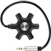 Duluok 5-Jack Multi Cuffie Audio Splitter Distributore per Prese Jack da 3,5 mm con 5 Connettori Adattatore per Cuffie Sdoppiatore Cuffie per Smartphone, PC, MP3, MP4, Laptop, TV (Nero)