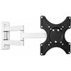 Techly 365269 Supporto a Muro per TV LED LCD 19-37'' Inclinabile 3 Snodi Bicolor Bianco Nero Bianco/Nero