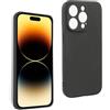 REY Cover in Gel TPU Nera per iPhone 14 PRO 6,1, Ultra Sottile 0,33 mm, Morbido Flessibile, Custodia Silicone
