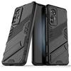 ESTH® Custodia per Xiaomi 12T con Supporto [Compatibile con Supporto Magnetico per Auto] Cover Paraurti PC + TPU, Nero