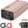 XWJNE Inverter 12V 220V Sinusoidale Pura 2000w, Inverter Onda Pura, Transformateur 12v 220v con 2 Prese AC e 1 Porta USB, Schermo LCD e Telecomando, per Casa, Camper, Camion, Auto