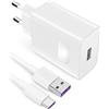 iMangoo 40W per Super-charge Caricabatterie per Honor Magic 6 Lite 200/90 Lite X8b X8a,40W Caricatore Rapido con 5A Cavo USB C 1M USB C Adattatore di alimentazione per Honor 90 200 70Lite X9b Pad X8a Pad 9