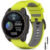 CHULN 22mm Quickfit Cinturino per Garmin Fenix 8 47mm/Fenix 7 Pro/Fenix 7/Fenix 6/Fenix 6 Pro/Fenix 5/Fenix 5 Plus, Regolabile Sportiva Silicone Cinturino di Ricambio per Smartwatch.(No host)