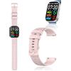 yystao - Cinturino di ricambio per Poounur T80, in silicone, compatibile con Poounur T80, delicato sulla pelle, 22 mm (rosa)