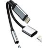 Kefiany Adattatore Jack Lightning a 3,5 mm (2 in 1)Auricolare Caricabatterie Connettore per Apple iPhone 12/13/14 Pro Max e IPad Air