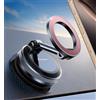 Romuto Supporto Telefono Auto Ventosa per Magsafe【Portatile ＆ Pieghevole】 Porta Cellulare Macchina Magnetico per Anello di Metallo,Universale Supporto Magnetico per iPhone 17-12 Accessori Auto Kit