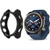 HOMTERN Custodia per Garmin Quatix 8 51 mm, in silicone flessibile, antiurto, antigraffio, a prova di caduta, colore nero