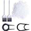 Catime 500 Pezzi O-Ring Tastiera Kit, 8mm O-Ring Ammortizzatori Silicone con 2 Spazzola per la Pulizia Della Tastiera, 2 Estrattore per Copritasti, dell'Anello Sigillo Guarnizione Smorzatori per Keyboard