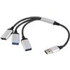 Wvxilyr Cavo Splitter USB 2.0 a 3 Porte, Hub USB Adattatore 1 Maschio a 3 Femmina, USB y Splitter, per Ricarica e Trasferimento Dati, Laptop