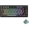 MONSGEEK Tastiera magnetica M1 V5 TMR, layout QWERTZ, frequenza di campionamento 8.000 Hz, 2,4 GHz senza fili/Bluetooth 5.0/USB-C cablata, tastiera in alluminio (nero e argento, interruttore magnetico