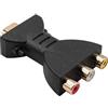 ANCLLO Adattatore da HDMI ad AV Adattatore da HDMI a 3RGA HDMI Maschio a RCA Femmina 1080P HDMI a RGB per Convertitore Componente RCA