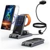 Elecdov Caricabatterie Wireless per Samsung, Magnetico Stazione di Ricarica Mag Safe 3 in 1 per Samsung Galaxy S26 Ultra/S25 Ultra/Z Fold/Flip 7, Caricabatterie per Galaxy Watch Ultra/8/7, Galaxy Buds 4 Pro