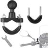 letuxaamz Adattatore Attacco Sfera Base Compatibile - Ram Mount Moto Accessori Supporto Testa Sferica Con Supporti Ram Supporto Telefono Da Bicicletta Bicicletta, 1 Pz, Alluminio 1 Testa a sfera