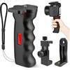 cersaty Set di impugnatura per videocamera, con corda per appenderla | Stabilizzatore con filettatura da 1/4 per videocamera digitale, videocamera, fotocamera d'azione, smartphone