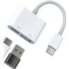 HOYULLI Adattatore USB C OTG 2 in 1 USB 3.0 Caricabatterie jack di tipo C per iPhone 16 15 Pro Max per Apple Compatibile con Samsung S24 Convertitore Stick Fotocamera Fotocamera USB A Lettore di schede