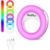 RealPlus Luce ad Anello del Telefono RGB, Ring Light Selfie Ricaricabile con 12 Modalità RGB e 3 Livelli di Luce Bianca Fredda, Luce ad Anello LED Portatile per Telefono, Laptop, Tiktok, Zoom Meeting