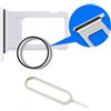 MMOBIEL Supporto di ricambio per scheda SIM compatibile con iPhone 12-6,1 2020 con guarnizione in gomma e pin SIM, colore: bianco