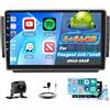 Roinvou 4+64G Android Autoradio per Peugeot 208/2008 2012-2018 CarPlay Android Auto, 10 Pollici IPS Touch Screen WI-FI GPS Bluetooth 32EQ FM/RDS SWC Telecamera Posteriore