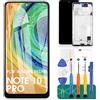 SRJTEK TFT per Xiaomi Redmi Note 10 PRO 4G Display LCD per Redmi Note 10 PRO Schermo di Sostituzione M2101K6G Touch digitalizzatore Kit (Nero, Senza riconoscimento delle Impronte digitali)