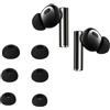 kwmobile 6x Auricolari di ricambio compatibile con Xiaomi Realme Buds Air 5 Pro Gommini sostitutivi in Silicone - 3 Misure - nero