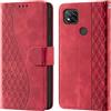 CaseGla Cover per Xiaomi Redmi 9C PU Pelle Custodia Flip Rojo