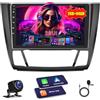 Inefala 2G+64G Android Autoradio per BMW 1 Series E81 E82 E87 E88 2008-2012, 9 Touchscreen Stereo Auto Bluetooth con Wireless Carplay & Android Auto GPS/WiFi/RDS/FM Mic Retrocamera