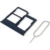 Eonpam Vassoio Carta SIM per (Samsung Galaxy A20E) qualità Originale Porta Scheda SIM Ricambio Slot Scheda Memoria SD con Pin della Scheda SIM(Nero)