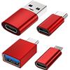 BRV Explorer (4 Pezzi), Adattatore USB C Femmina a Maschio, Adattatore USB C a Micro USB OTG Compatibile con iPhone, PC, Samsung Galaxy, iPad, Laptop, MacBook Pro, Google Pixel, AirPods