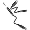 Kefiany Adattatore da USB C a Jack Cuffie da 3,5 mm (2 pezzi) Dongle AUX di tipo C per iPhone 16 15 Pro DAC Cavo audio ausiliario compatibile con Samsung adattatore per cuffie Samsung per connettore microfono