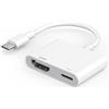 Wahbite Cavo Ale USB-C a HDMI 4K60Hz per iPhone 15, MacBook Pro Air, iPad Pro, USB 3.1 Tipo C AV digitale HDMI 2.0, compatibile con Samsung Galaxy S23, Pixel, XPS More, bianco, 0,1 m