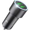 MMOBIEL Carga Rápida 3.0 Caricabatteria da auto Adattatore per accendisigari a doppia porta USB (5V/4.8A/30W) Compatibile con iPhone 16/15/14, Samsung S25/S24/S23/S22/21, Xiaomi, Oppo, OnePlus, Sony