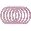 QUARKZMAN 6 Pezzi Anello Adattatore Magnetica, Kit di Conversione Universale per Caricabatterie Wireless Magnetica Anello Metallico Scintillante Adesivo per Custodia Telefono, Rosa