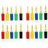Uadme Connettori Banana 2 mm, 20 pezzi Spina a Banana per Altoparlanti Cablati, Connettore per Test Elettrici, Apparecchiature Medicali per Strumenti, Amplificatori Altoparlanti