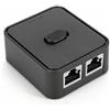 Annadue Switch di Rete Gigabit a 2 Porte, 10/100/1000 Mbps, Estensione PoE, Splitter RJ45, 2 Ingressi 1 Uscita, Adattatore Ripetitore Ethernet