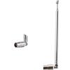 Vecys Antenna Telescopica con Connettore Maschio TV Antenna Telescopica PAL 7 Sezioni 715 mm per DVB-T DVB-T2 TV FM AM Stereo Ricezione