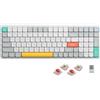 nuphy Air96 V2 Tastiera Meccanica QMK/VIA, 96% Tastiera wireless a basso profilo, Bluetooth 5.1, 2.4GHz e connessione cablata, compatibile con sistemi Windows e Mac - Ionic White Red