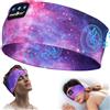 MUSICOZY Cuffie per dormire, fascia wireless ultra morbida, Bluetooth, per chi dorme di lato, colore: viola cielo MI