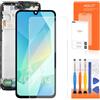 AGCUT Schermo LCD OLED per Samsung A16 4G LCD Display per Samsung Galaxy A16 4G SM-A165F SM-A165M 6,7 Pollici Schermo di Ricambio Touch Digitalizer Assembly con Riparazione (Nero con Telaio)