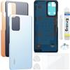 Enkeig Vetro posteriore Sostituzione per Xiaomi Redmi Note 10 Pro Back Cover copribatteria + Kit di Riparazione(Blu)