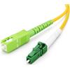 1aTTack.de 1x 5m OS2 LWL SX SIMPLEX cavo patch G.652.D LC/APC - SC/APC SM MONOMODALE - 9/125 µm LSZH giallo